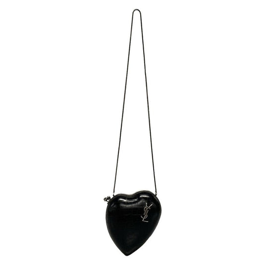 Saint Laurent Paris Shoulder Bag Love Box 466212 Black Heart / Gusset / Shape