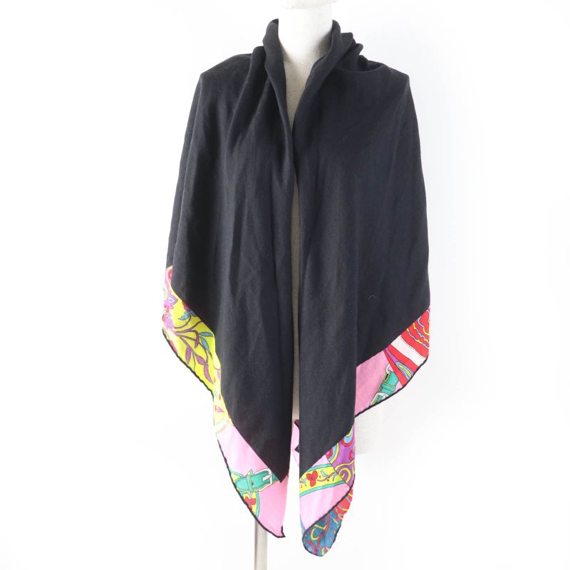 Hermes Carre Geant Amazon Celebration Of Cashmere Silk With Logo Allover