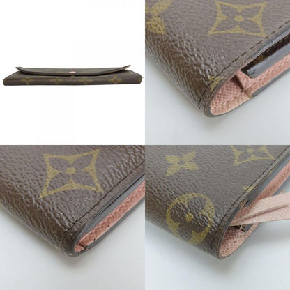 Louis Vuitton Long Wallet Portefeuille Emilie M61289 Monogram Brown Rose