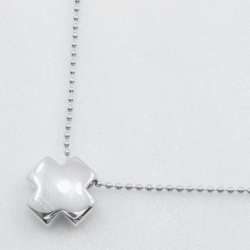 Tiffany & Co Roman Cross Ball Chain Silver 925 Ladies 13.9g Necklace