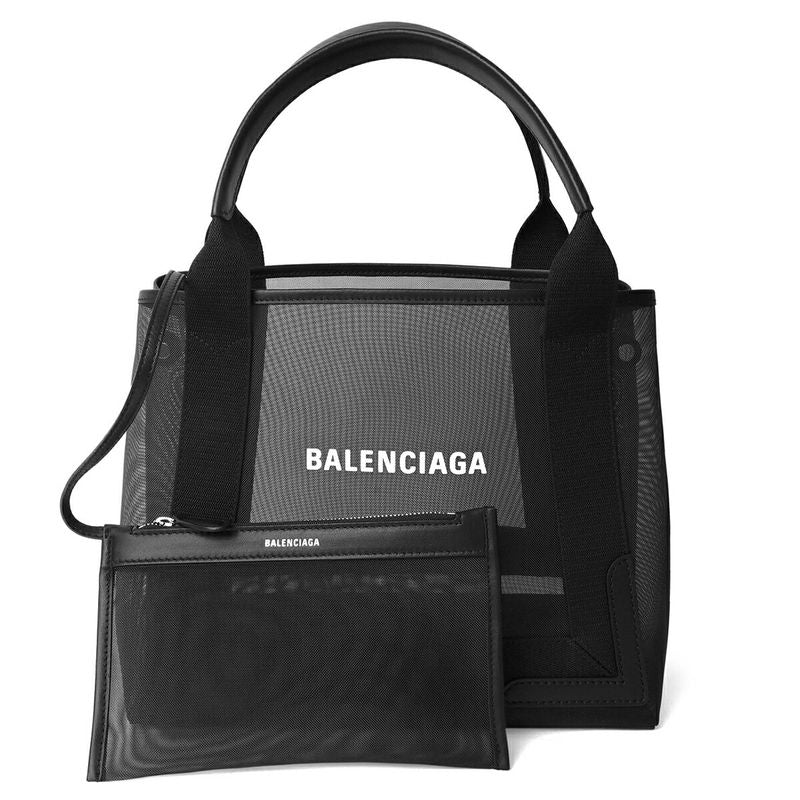 Balenciaga Tote Bag Navy Cabas Noir Black