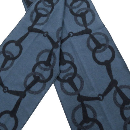 Hermes Eny Moll Cashmere Marlin Blue Tulcan Scarf 1205 Hermes