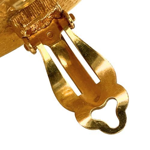 Chanel Earring Plated Metal Plated Metal 03P Coco Mark Rope Gold