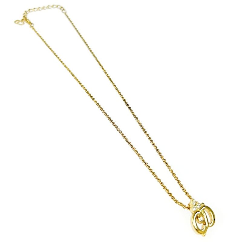 Christian Dior GP Rhinestone CD Logo Necklace Women 306275 Necklace