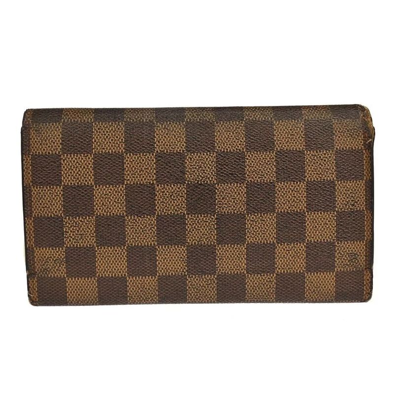 Louis Vuitton Long Wallet Damier Ebène Portefeuille International 09bs120