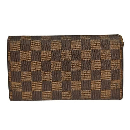 Louis Vuitton Long Wallet Damier Ebène Portefeuille International 09bs120