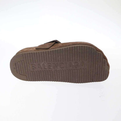Balenciaga 24ss Sunday Flat Mule Sandals Light Brown 37