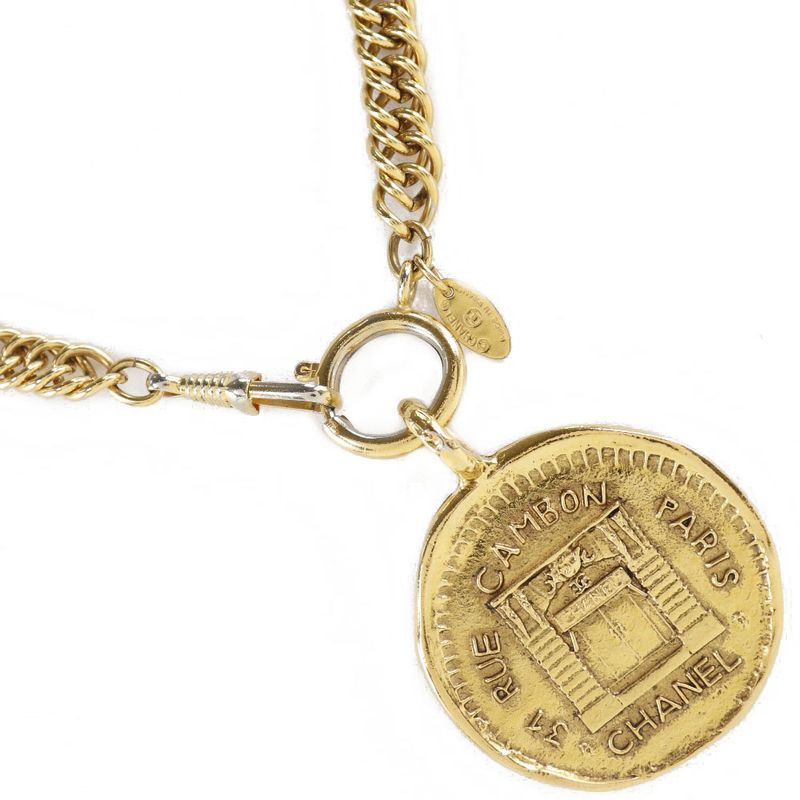 Chanel 31 RUE Cambon Coin Gold Plated Ladies 108.4g Necklace