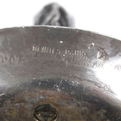 Hermes Vintage Cheval Horse Ashtray Metal Horse Motif Silver Men's