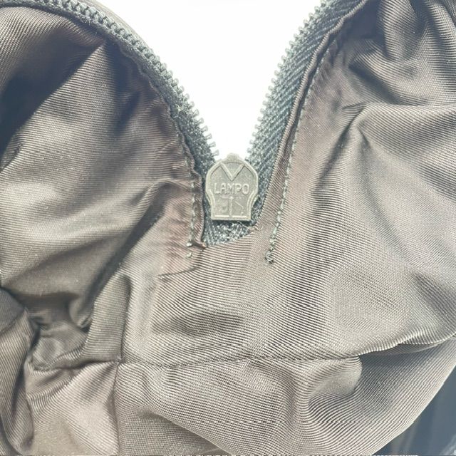 Prada Pouch Clutch Bag Small Bag Gray Wool Triangle Logo Fashion Women Men