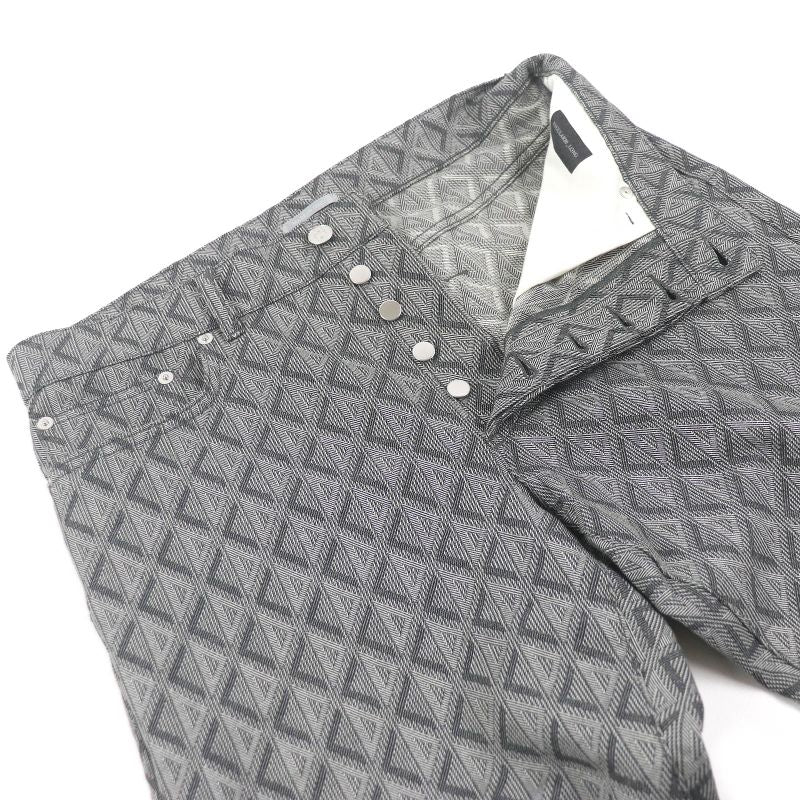 DIOR Homme 313d004b329x Cotton Cowhide CD Diamond Logo Allover Button Fly