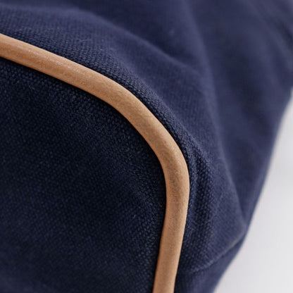 Hermes Bolide Pouch 25 Cotton Canvas Navy Blue Unisex Pouch