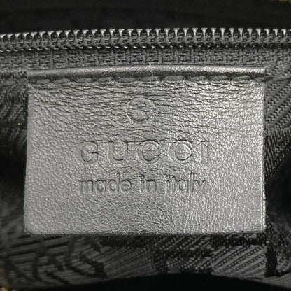 Gucci 001 4062 Shoulder Bag Bamboo Black Suede Leather Fashion Women