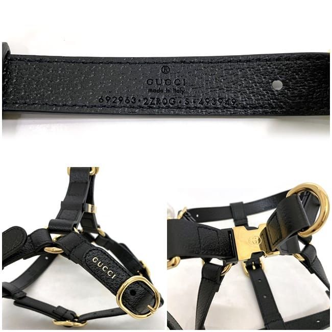 Gucci Harness Black Interlocking 692963 Never Used
