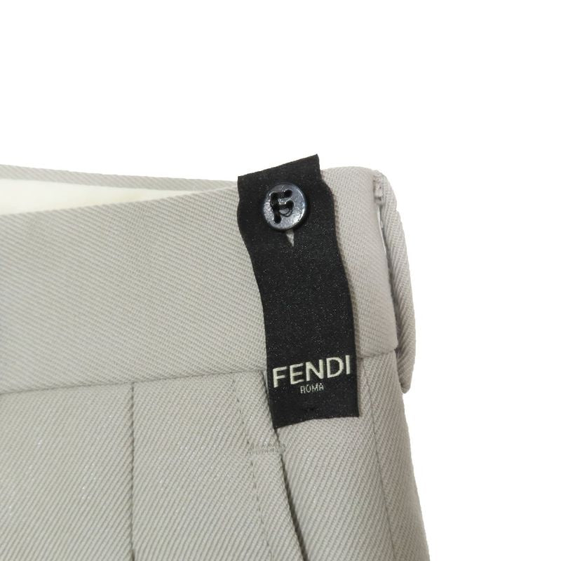 Unused 21aw Fendi Bermuda Pants Slacks Shorts FF Logo Hardware Half Pants 2