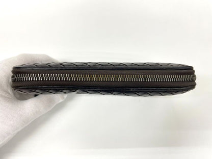 Bottega Veneta Intrecciato Leather Round Zipper Long Wallet Long Wallet