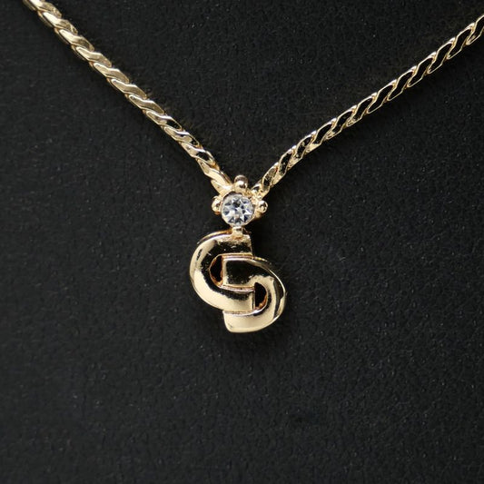 Christian DIOR Vintage Necklace CD Logo Crystal Old Dior 20250901 Ra5898