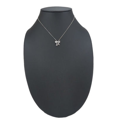 Tiffany & Co Necklace 925 Silver Approx 2.8g Silver Ribbon Motif Cute Accessory