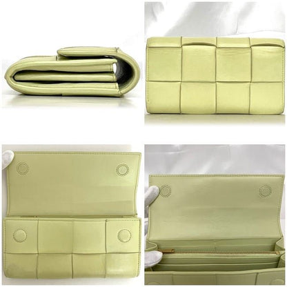 Bottega Veneta Bifold Long Wallet Light Yellow Cassette 742694