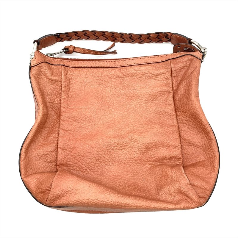 Gucci Shoulder Bag Leather 257090 Pink Silver Hardware D7608708 Bamboo Full