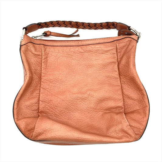 Gucci Shoulder Bag Leather 257090 Pink Silver Hardware D7608708 Bamboo Full