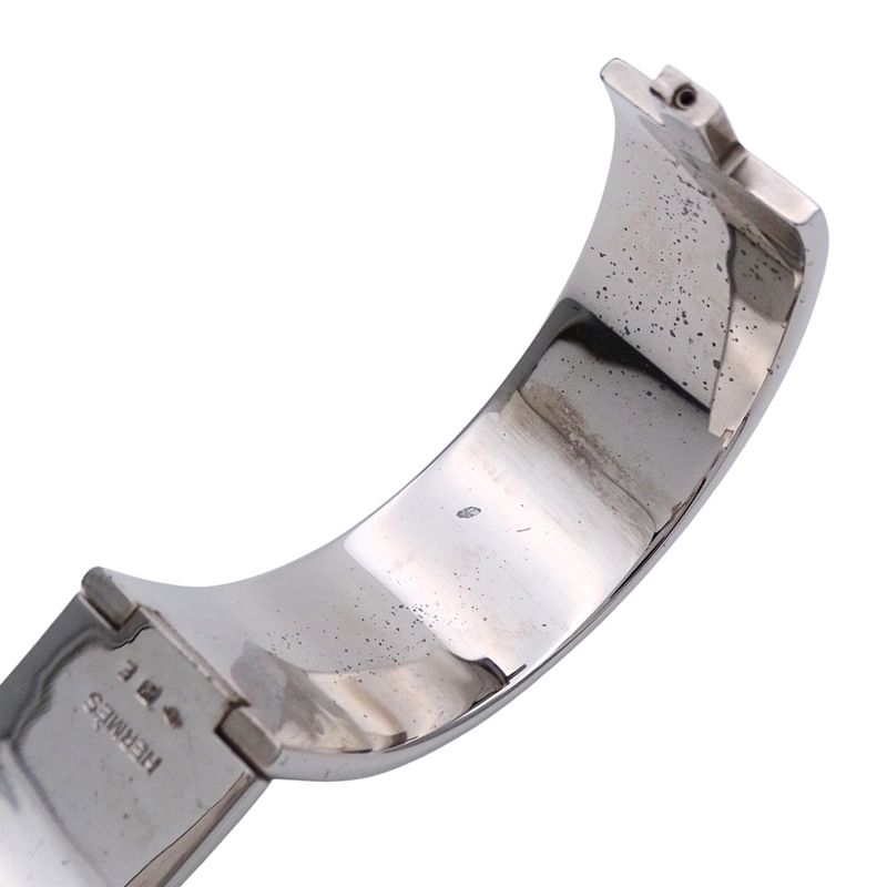 Hermes Bangle Women's Brand Click Classic H GP Silver Red Classy Fashionable E