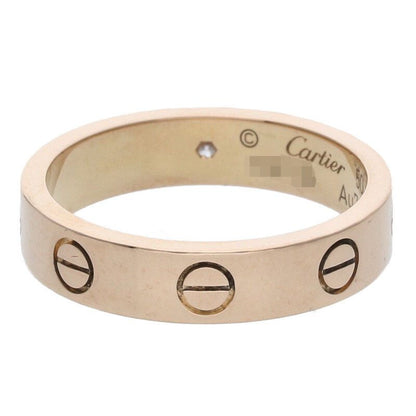 Cartier MINI LOVE RING Mini Love Ring 1P Diamond 18K Pink Goldring Men's 9.5
