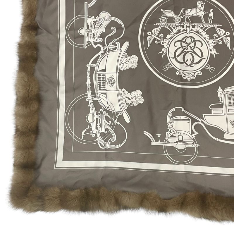 Similar Hermes Scarf Stole Shawl Large Size Carre 90 Ex-libris Silk Sable Gray