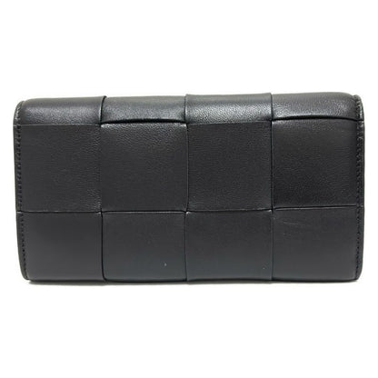 Bottega Veneta Cassette Large Flap Wallet 814661 Vcqc4 8425 Black Lambskin