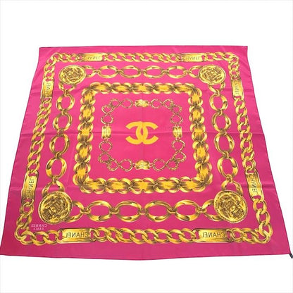 Chanel CC Logo Chain Silk Scarf Set of 2