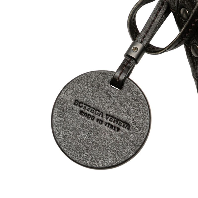 Bottega Veneta Intrecciato Crossbody Shoulder Bag Dark Brown Leather Women