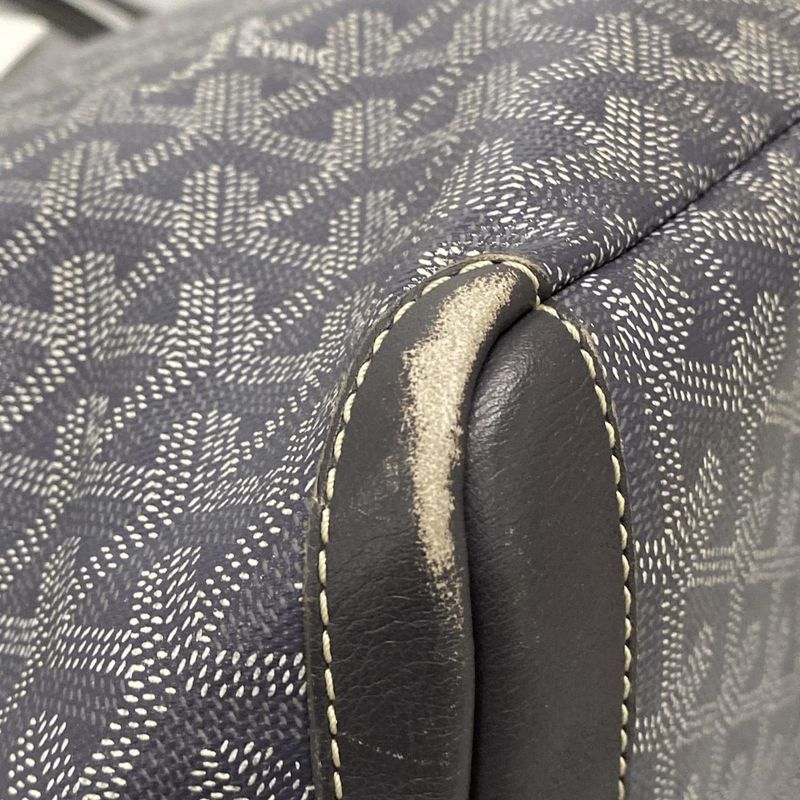 Goyard Handbag Artois PM Dark Gray With Initials Leather