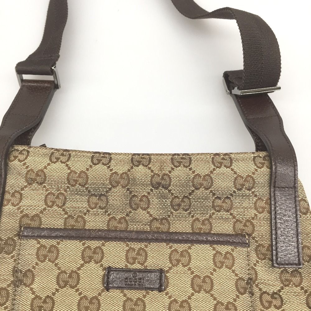 Gucci Shoulder Bag GG Canvas Sticky Scuff Yes 122793 Beige
