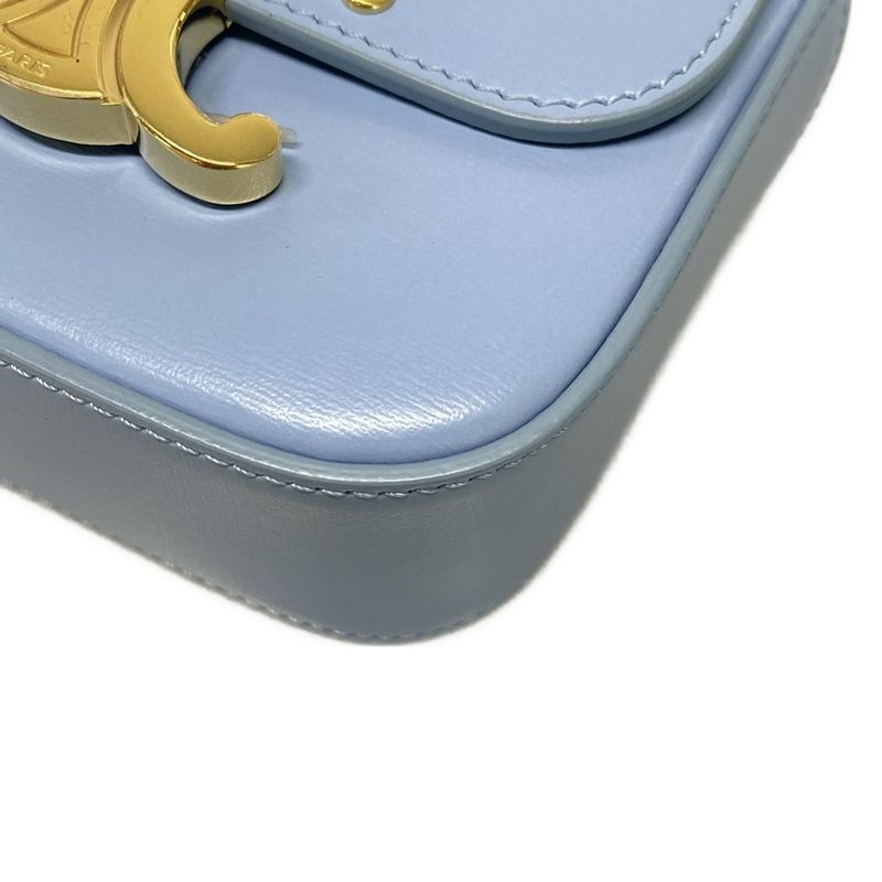 Celine Shoulder Bag Mini Claude Light Blue Mini Bag With Detachable Strap
