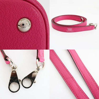 Hermes Bolide 27 Handbag Shoulder Bag Pink Silver Hardware K