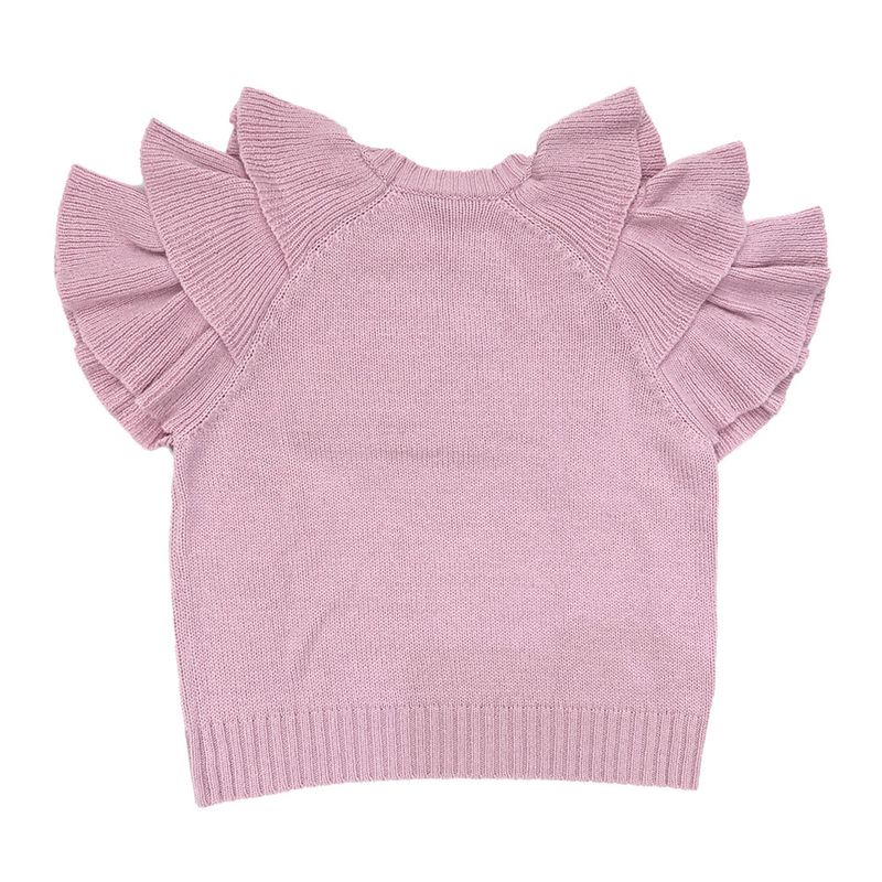 Dior Short Sleeve Knit Ruffles 36 Sizes Pink 344s13bm003 Cashmere