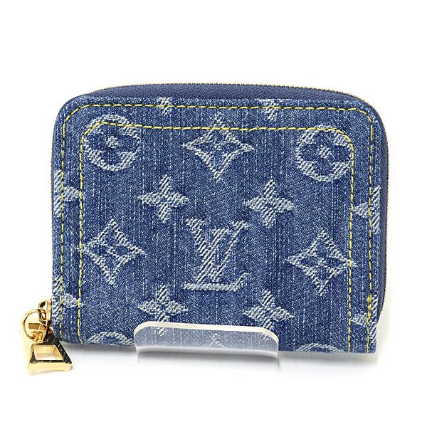 Louis Vuitton LV Remix Zippy Coin Purse Monogram Denim Blue M82957 Wallet S Rank