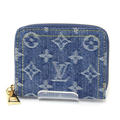 Louis Vuitton LV Remix Zippy Coin Purse Monogram Denim Blue M82957 Wallet S Rank
