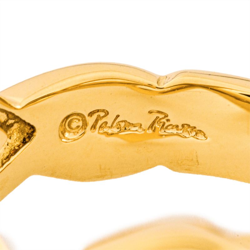 Tiffany & Co Tiffany & Co Double Rubbing Heart Ring Ring Approx 9 18K Yellow