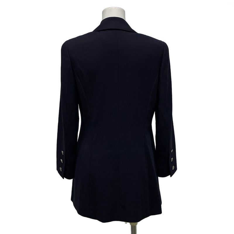 Chanel Jacket Size 40 M Ladies P08873 Black Long Sleeves/shoulder Pads/fall/wint