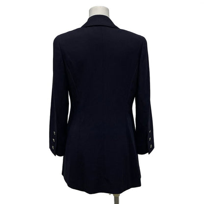 Chanel Jacket Size 40 M Ladies P08873 Black Long Sleeves/shoulder Pads/fall/wint