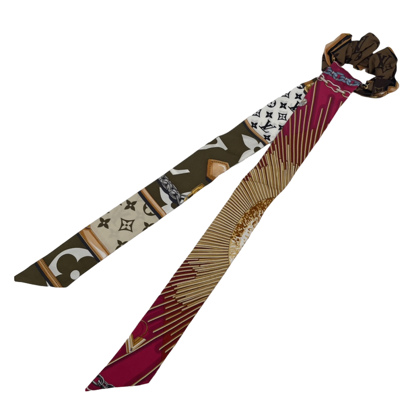 Louis Vuitton Monogram Be Mindful Chain Bandeau Chouche Scarf Silk Twillie