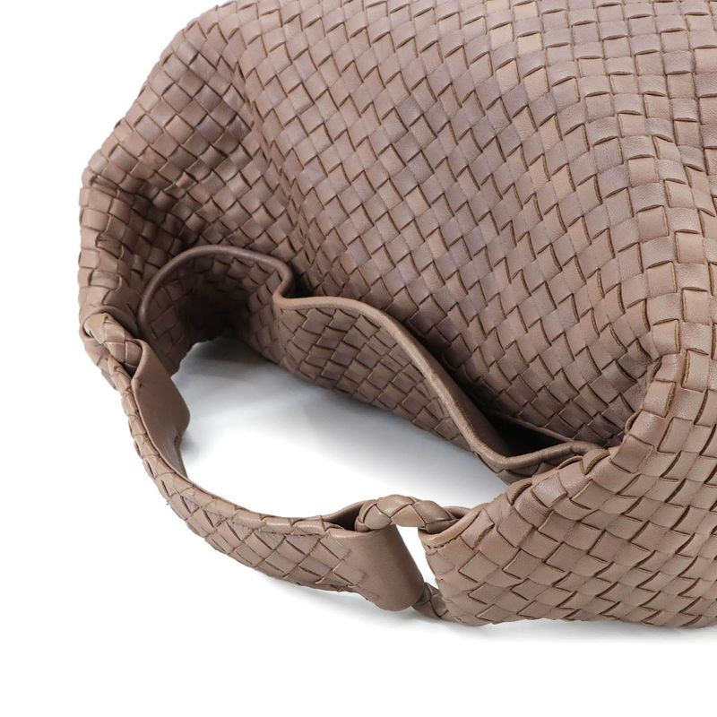 Bottega Veneta Intrecciato One Shoulder Bag Leather Brown Intrecciato Shoulder