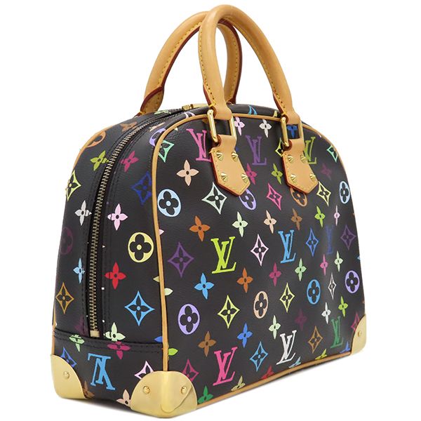 Louis Vuitton Handbag Trouville Monogram Multicolor Canvas Noir Black Gold