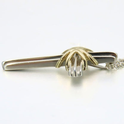 Tiffany & Co Necklace Signature Cross Silver 925 18K Yellow Gold Approx 7.8g