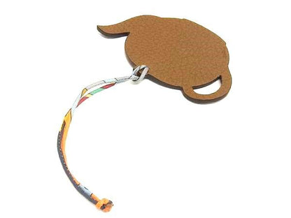 Hermes Petite Ash Vaux Epson And Togo Pot Bagcharm Brown And Bordeaux Fg3851