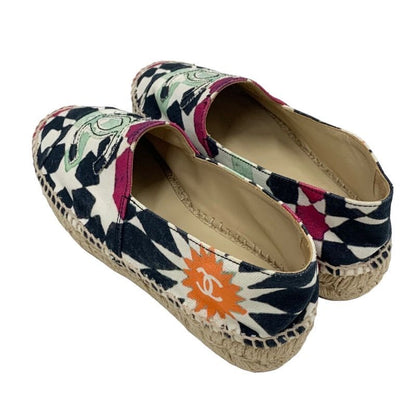 Chanel Flat Shoes Canvas Multicolor Here Mark Espadrilles