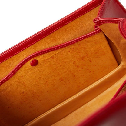 Gucci Old Gucci Bamboo Handbag Shoulder Bag 2WAY 001 01 0633 Red Leather