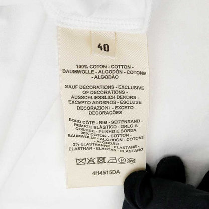 Hermes Short Sleeve Shirt Dress Embroidery White Size 40 Cotton Women's