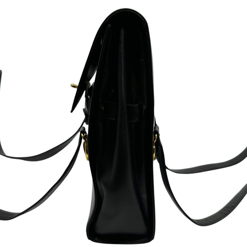 Gianni Versace Couture Medusa Design Box Calf Shoulder Bag Medusa Design Box